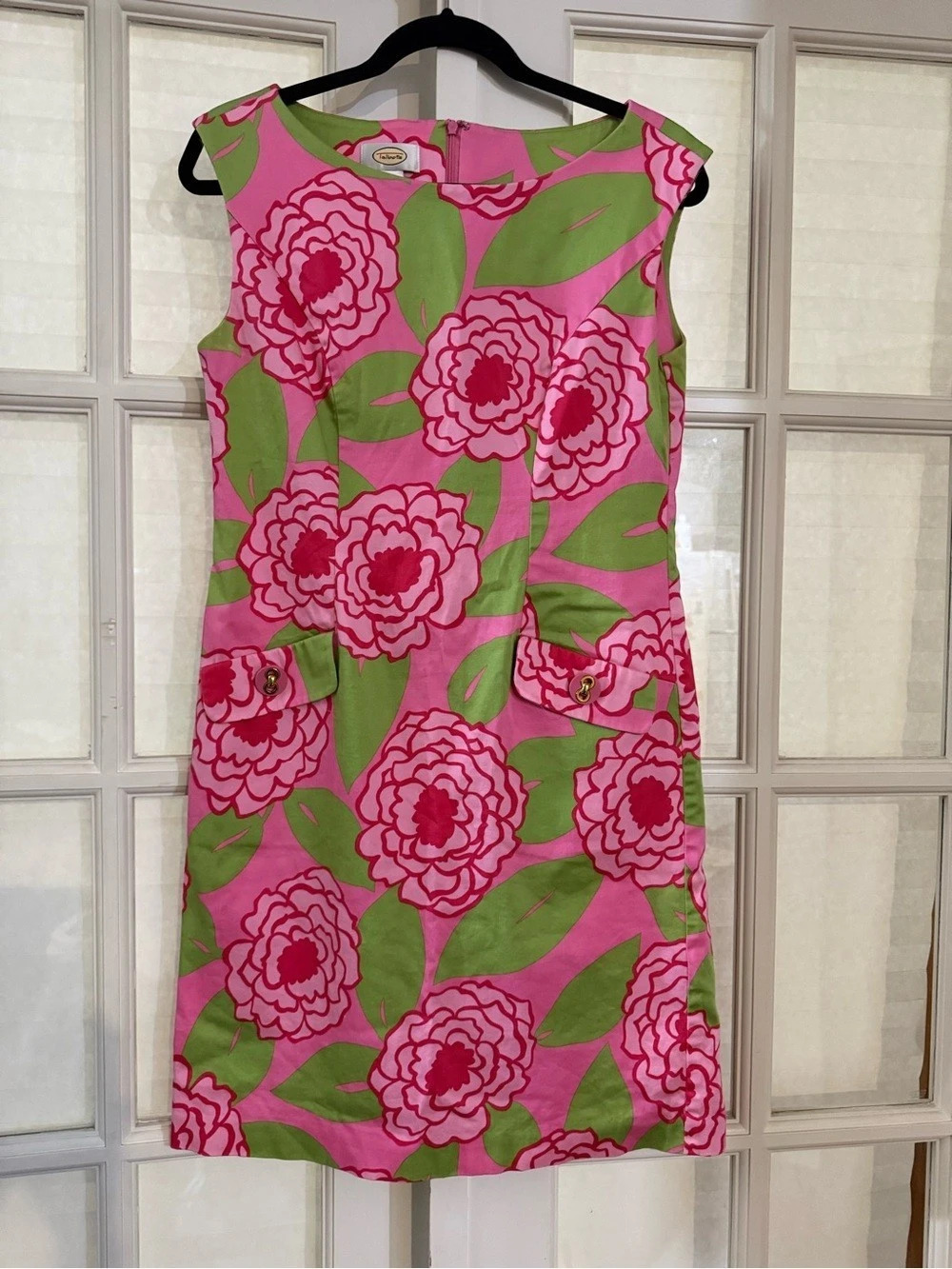 Talbots Floral Mini Dress in Pink & Green Size 6 Like New
